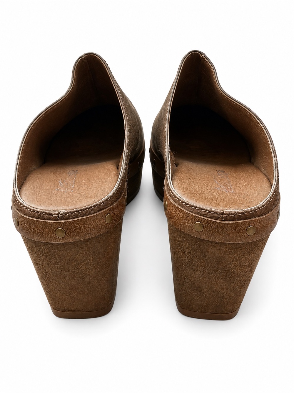 Antelope Mules Clogs Slip On wedge shoes calf hair size 39 Anthropologie 8 8.5 - Picture 3 of 7